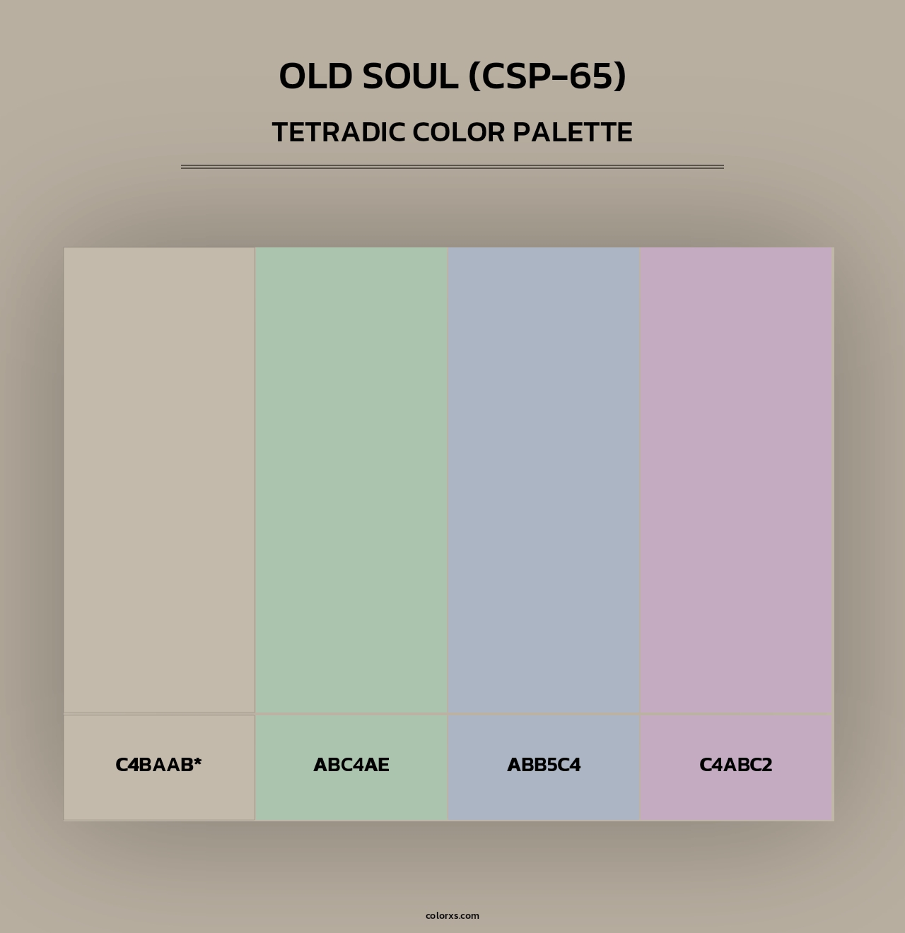 Old Soul (CSP-65) - Tetradic Color Palette