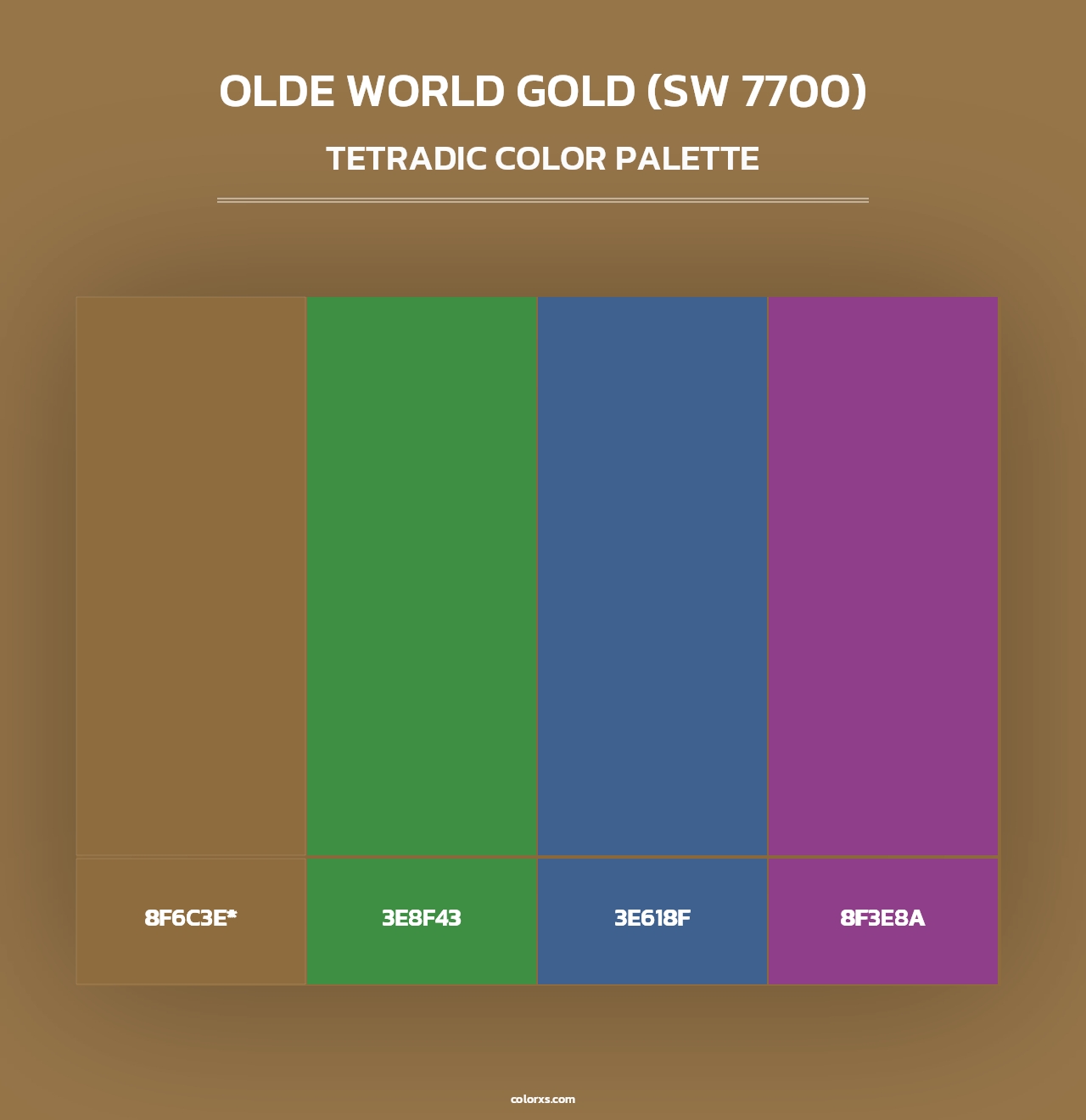 Olde World Gold (SW 7700) - Tetradic Color Palette
