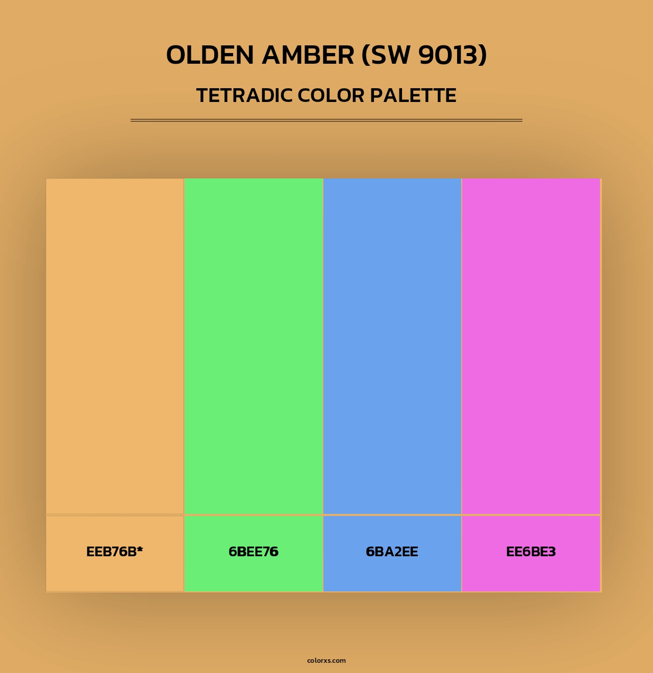 Olden Amber (SW 9013) - Tetradic Color Palette