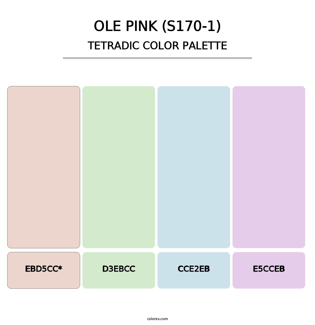 Ole Pink (S170-1) - Tetradic Color Palette