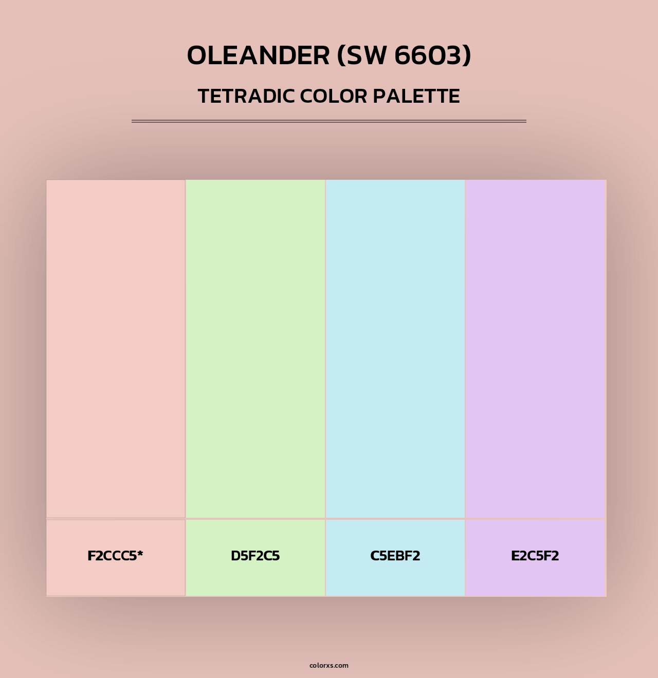 Oleander (SW 6603) - Tetradic Color Palette