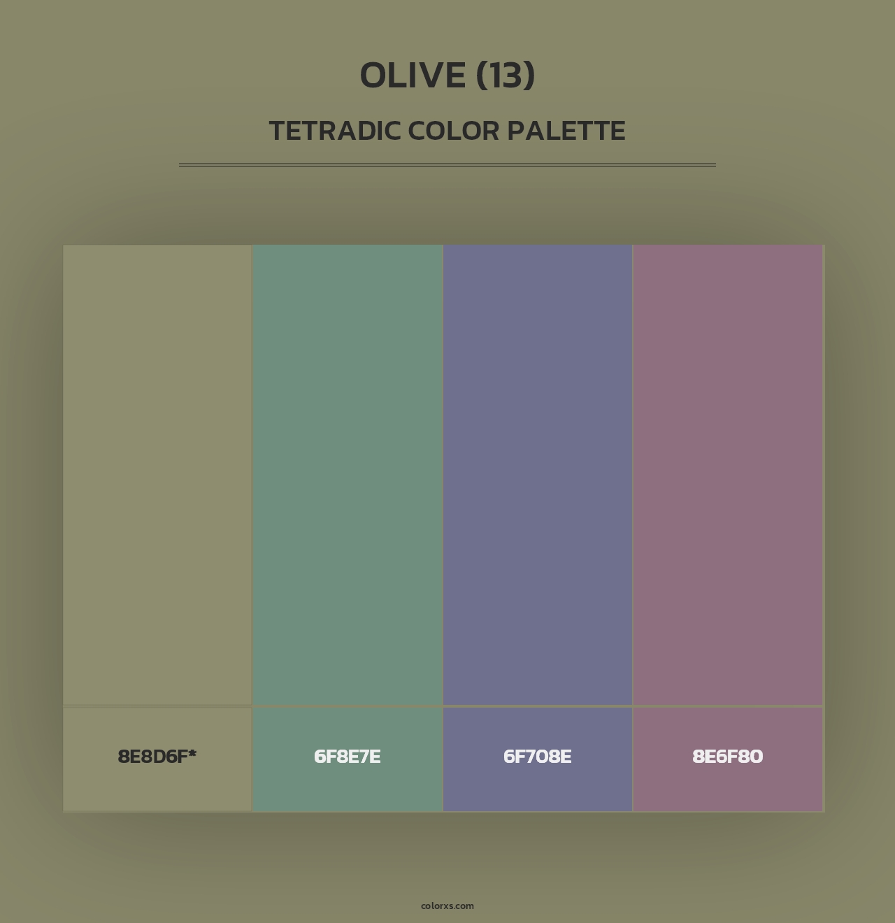 Olive (13) - Tetradic Color Palette