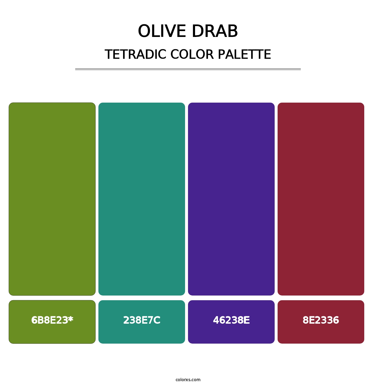 Olive Drab - Tetradic Color Palette