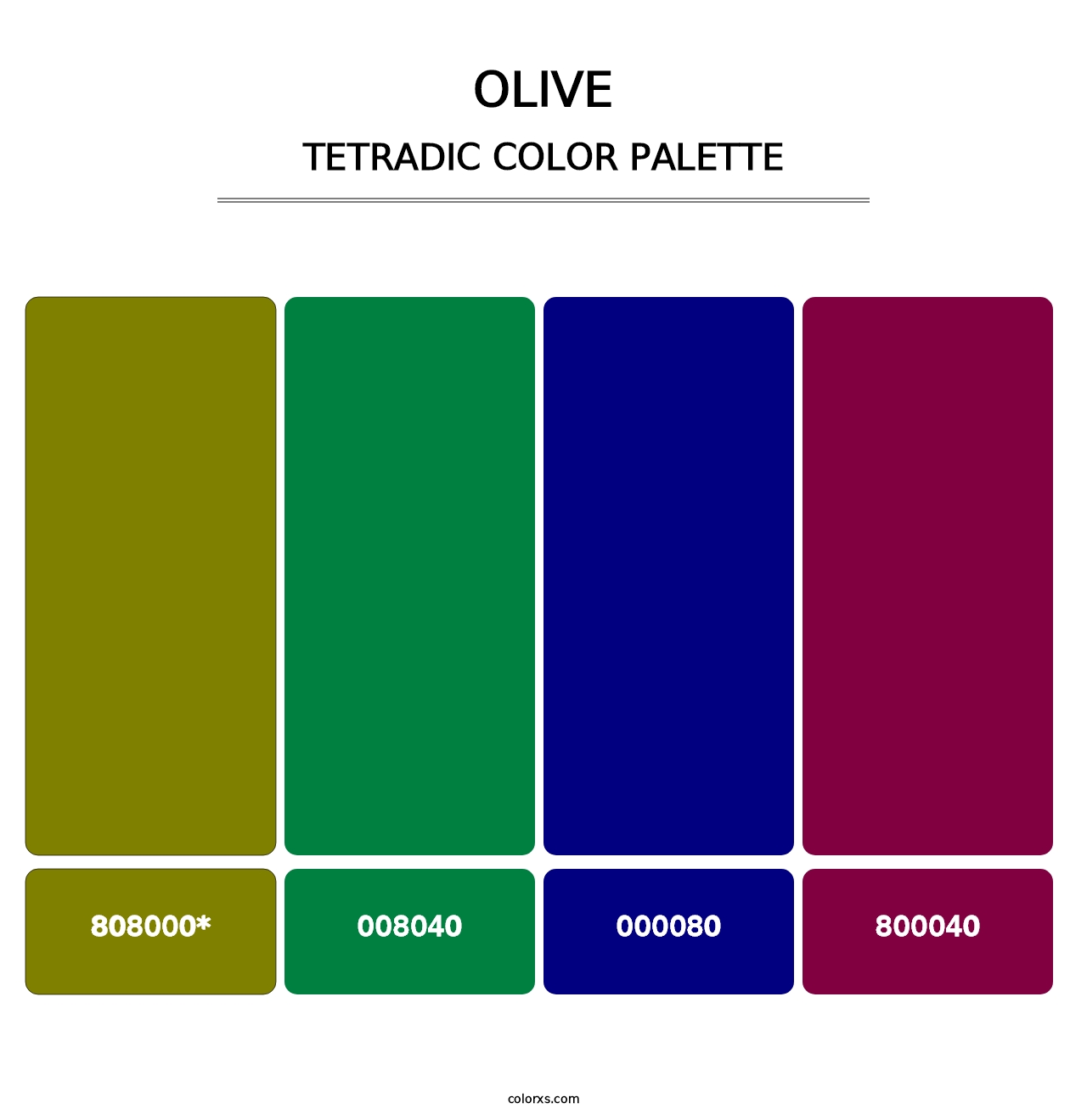 Olive - Tetradic Color Palette