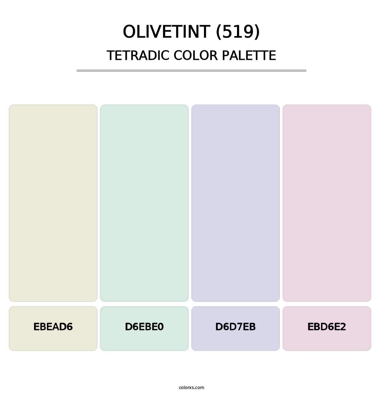 Olivetint (519) - Tetradic Color Palette
