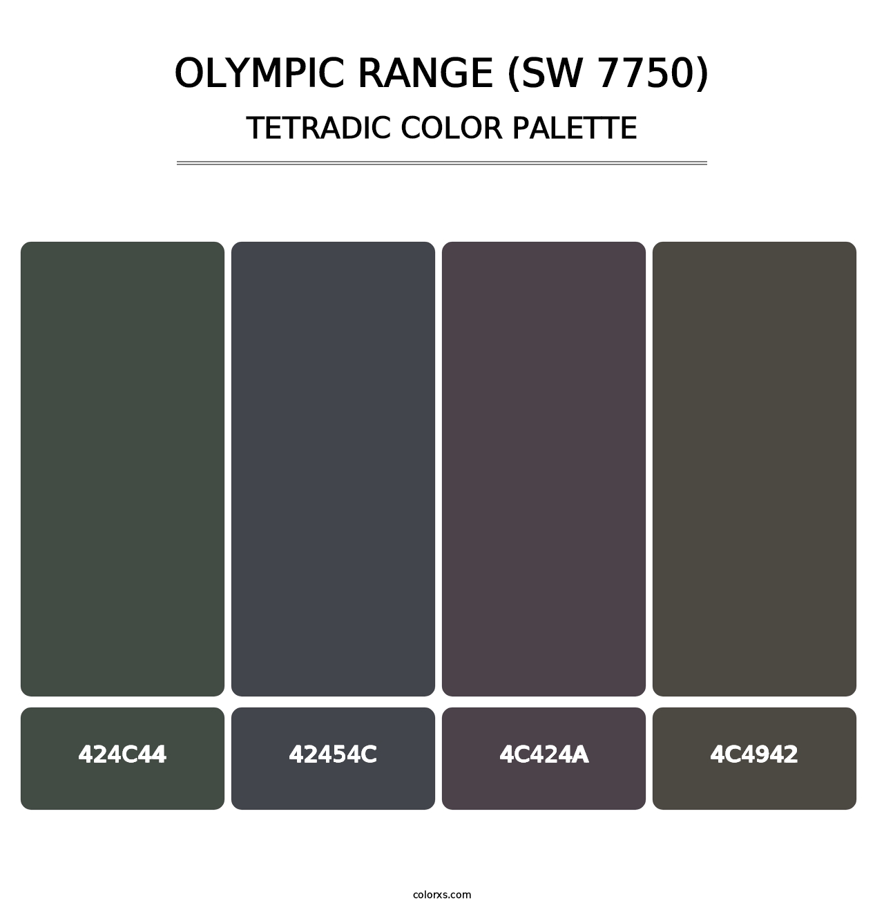 Olympic Range (SW 7750) - Tetradic Color Palette