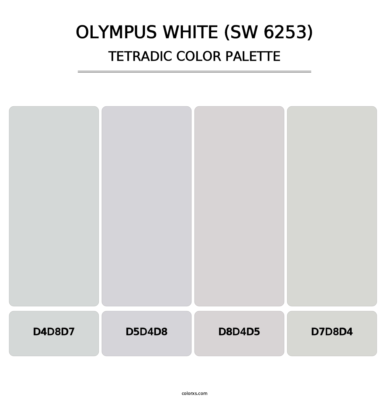Olympus White (SW 6253) - Tetradic Color Palette