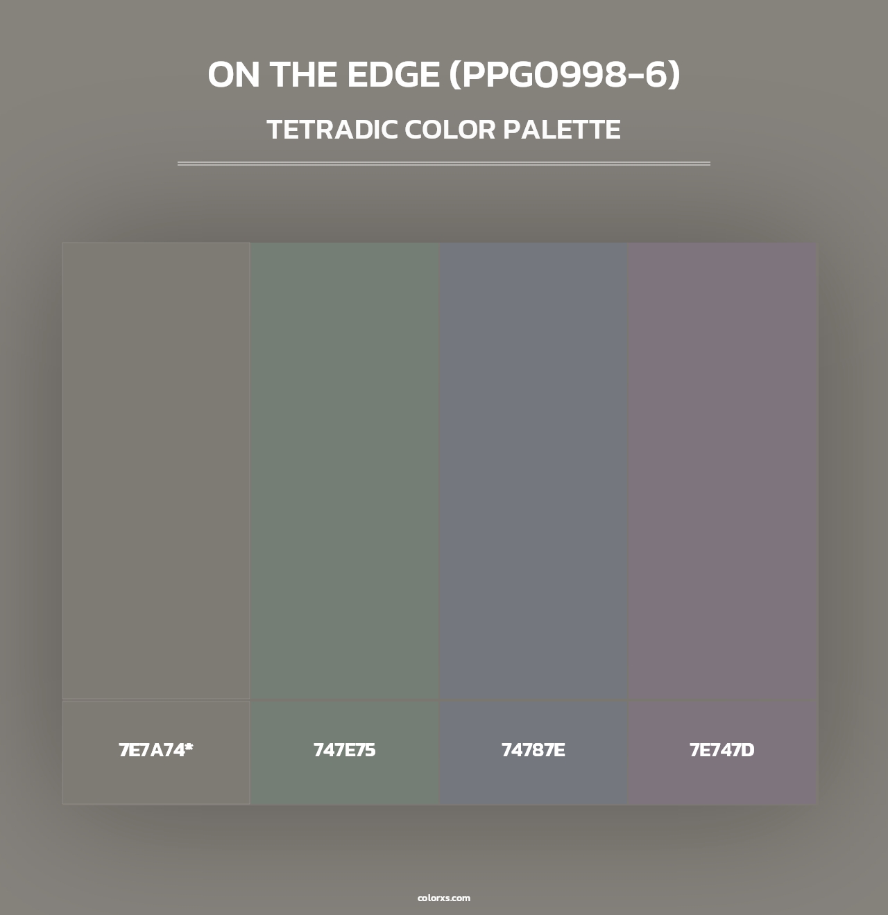 On The Edge (PPG0998-6) - Tetradic Color Palette