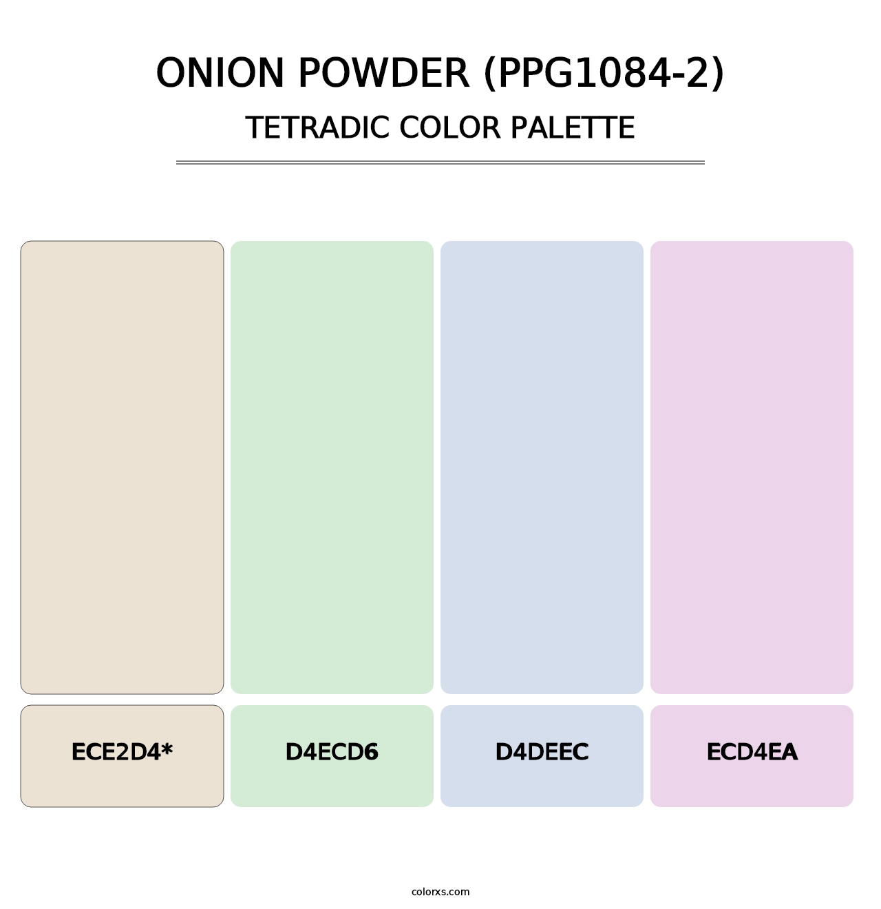 Onion Powder (PPG1084-2) - Tetradic Color Palette