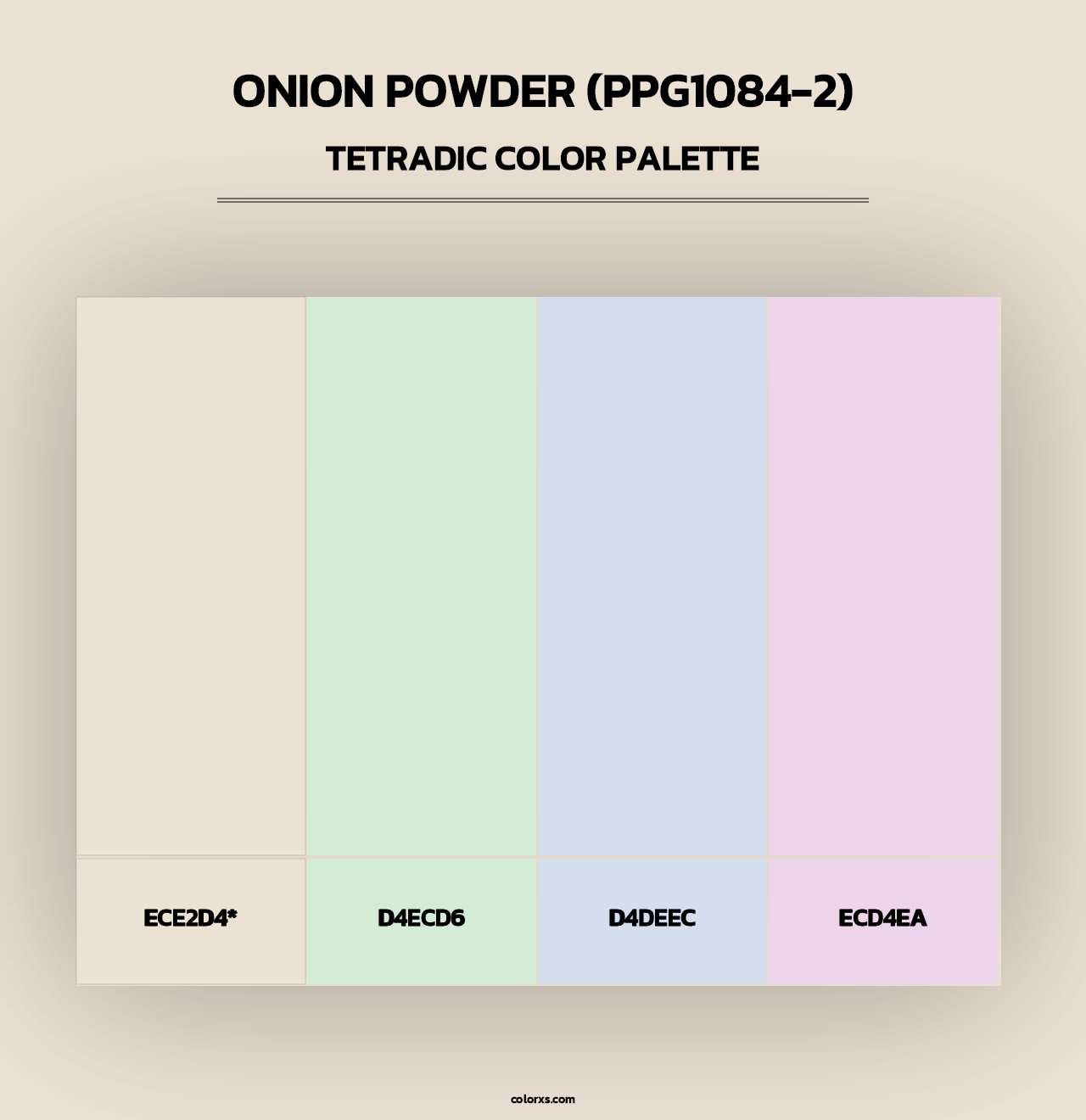 Onion Powder (PPG1084-2) - Tetradic Color Palette