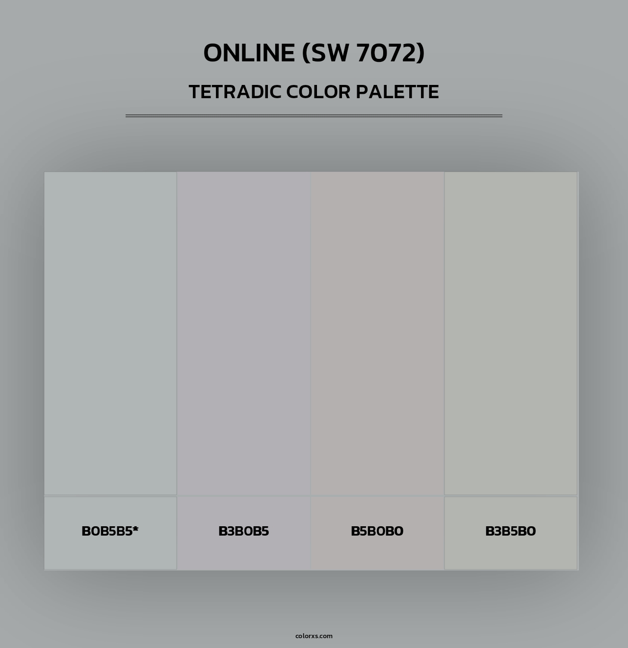 Online (SW 7072) - Tetradic Color Palette