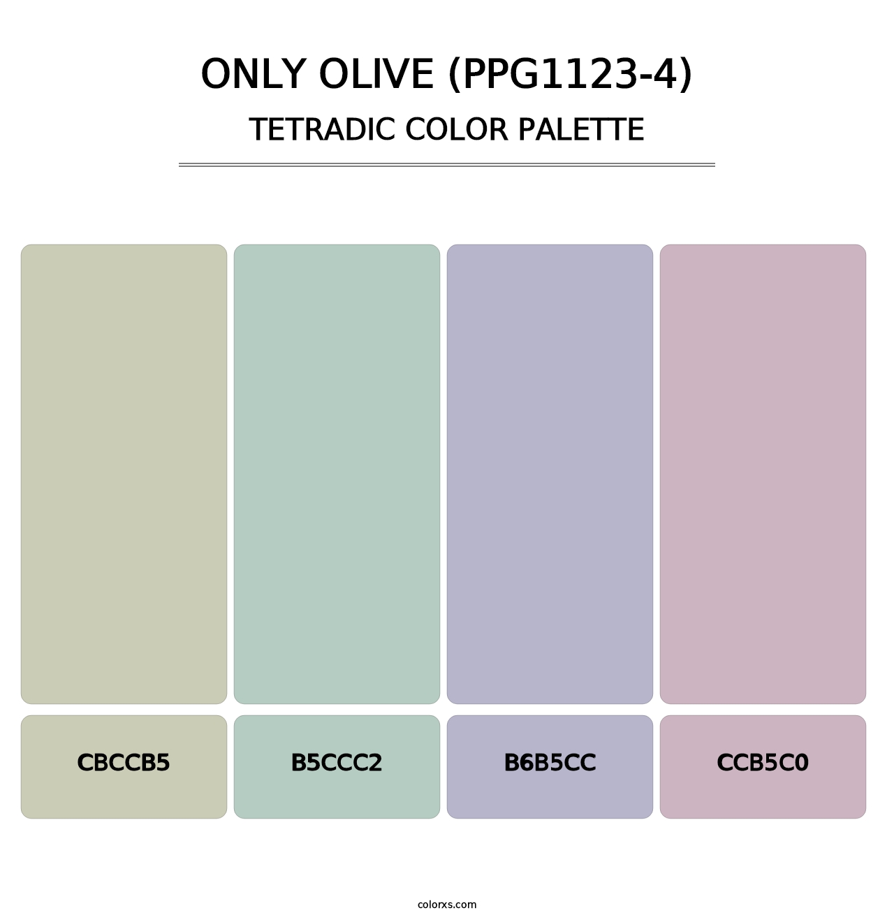 Only Olive (PPG1123-4) - Tetradic Color Palette