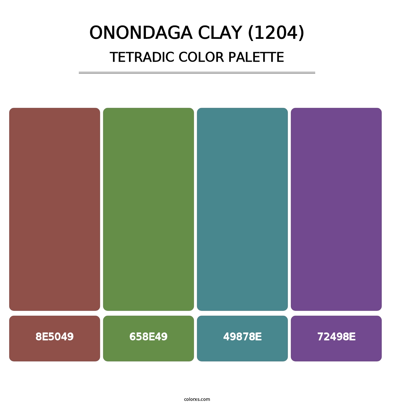 Onondaga Clay (1204) - Tetradic Color Palette