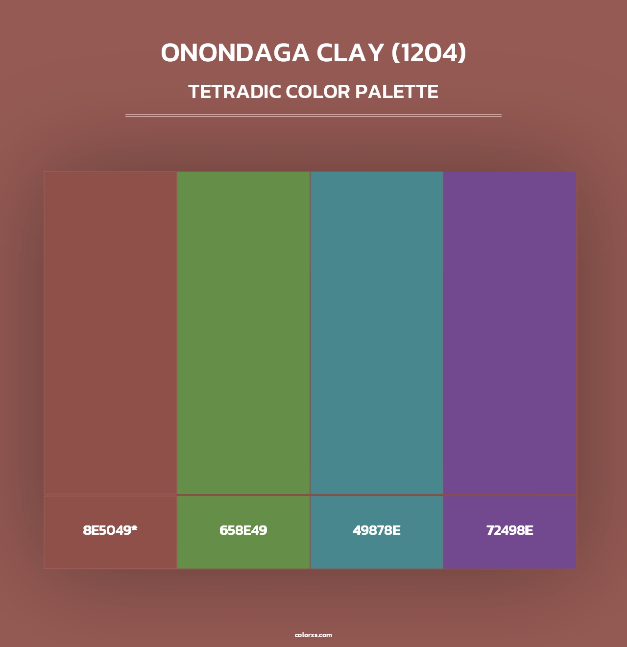 Onondaga Clay (1204) - Tetradic Color Palette