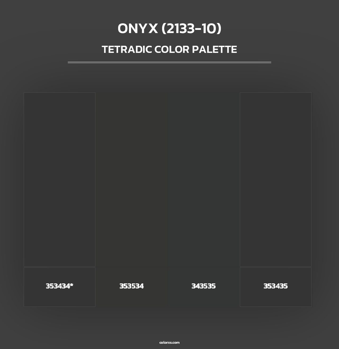 Onyx (2133-10) - Tetradic Color Palette