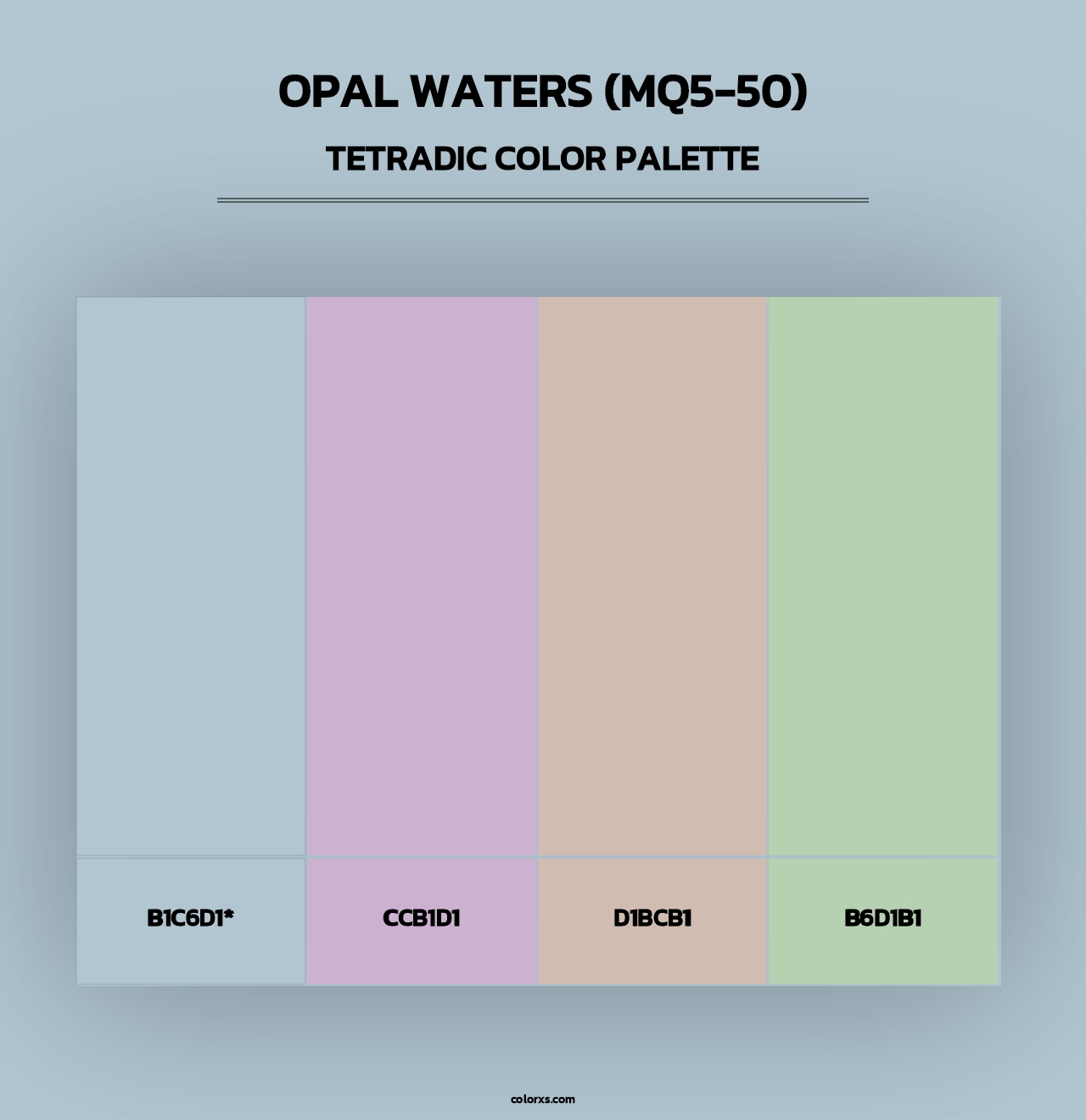 Opal Waters (MQ5-50) - Tetradic Color Palette