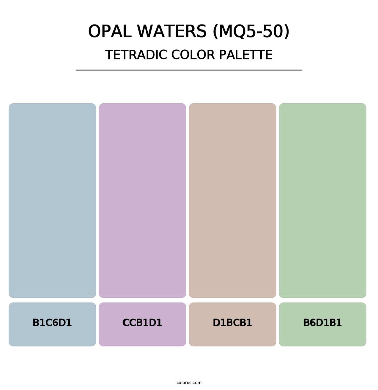 Opal Waters (MQ5-50) - Tetradic Color Palette