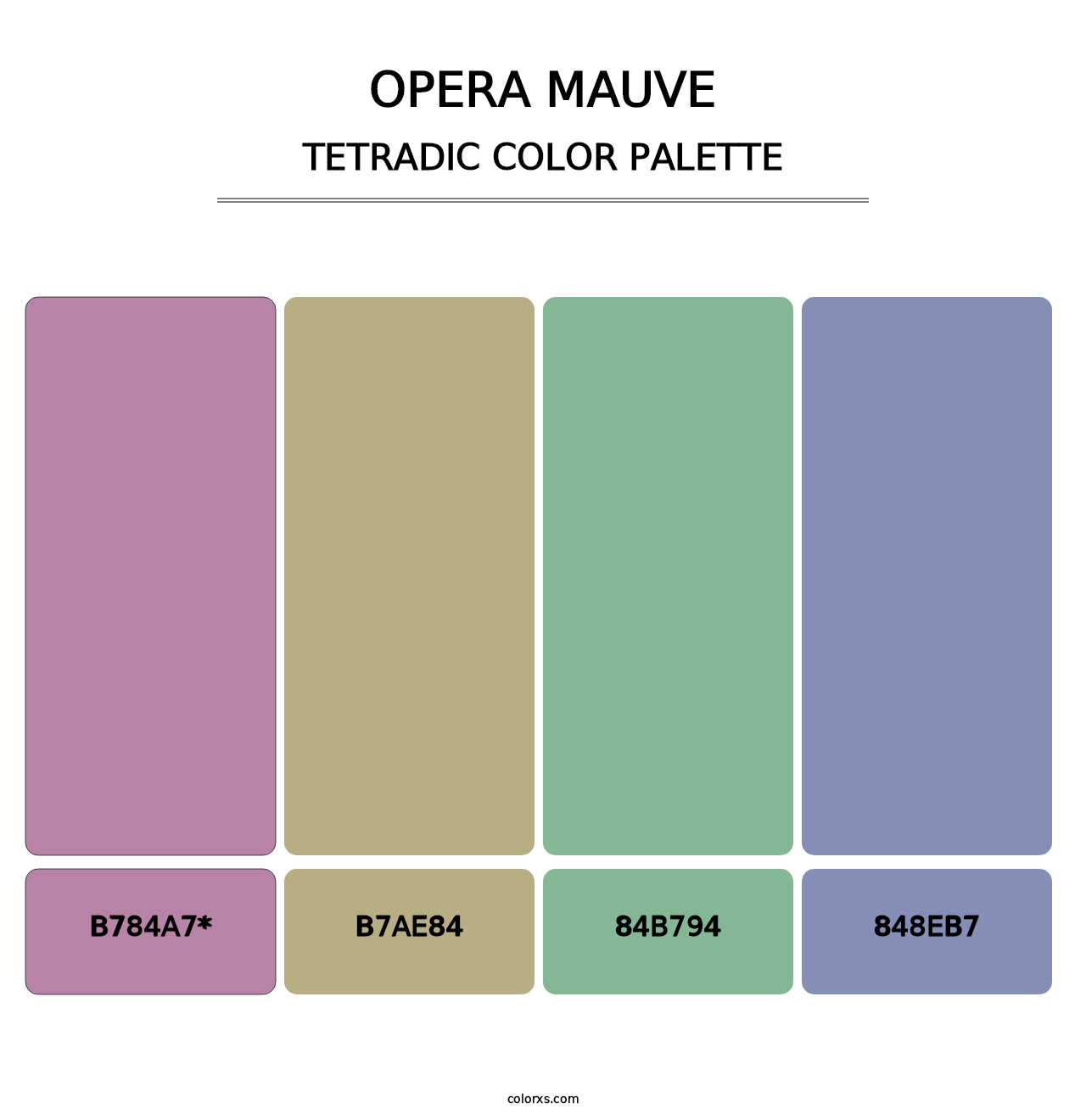 Opera Mauve - Tetradic Color Palette