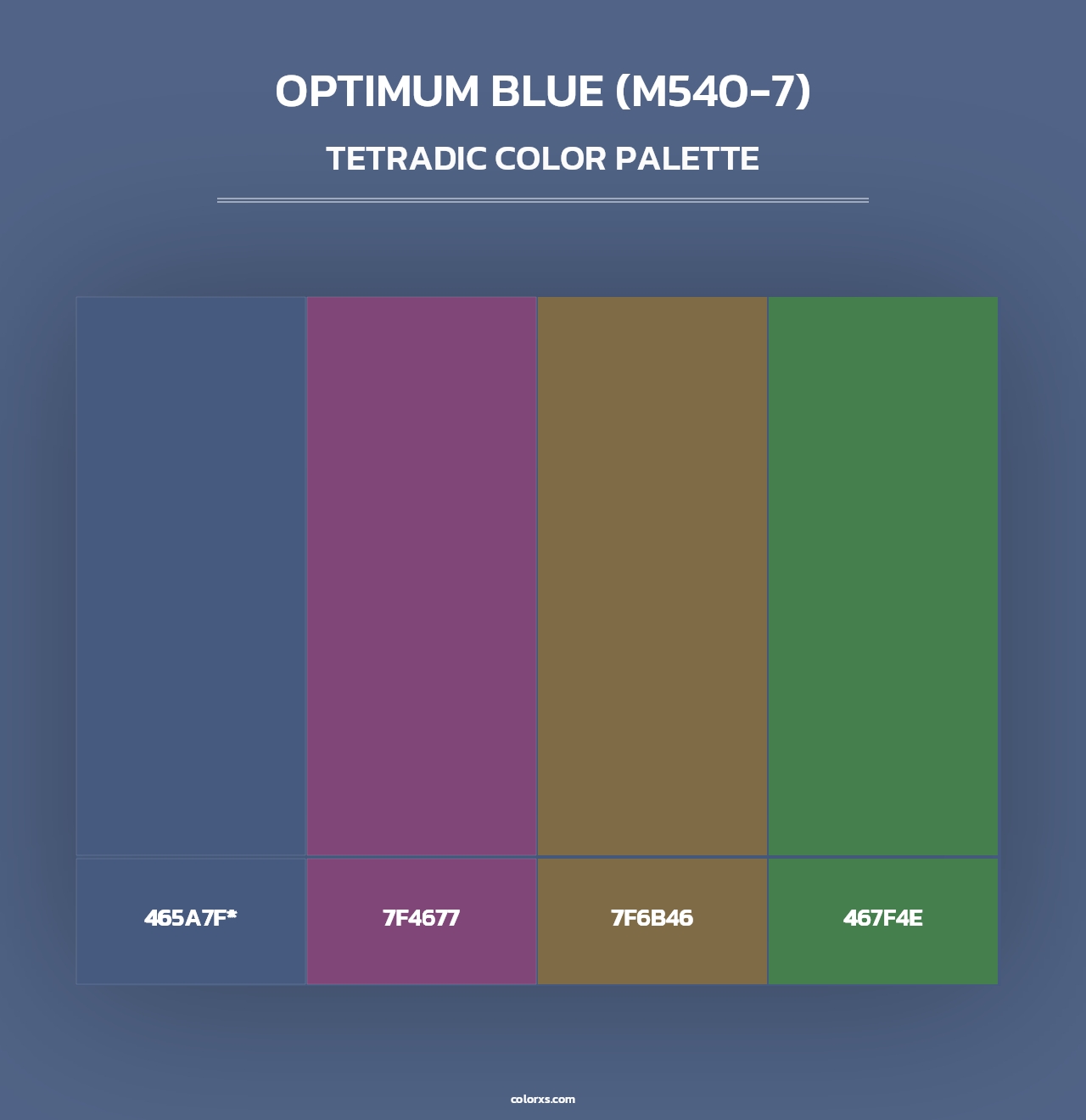 Optimum Blue (M540-7) - Tetradic Color Palette