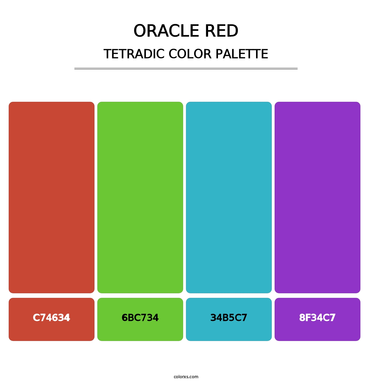 Oracle Red - Tetradic Color Palette