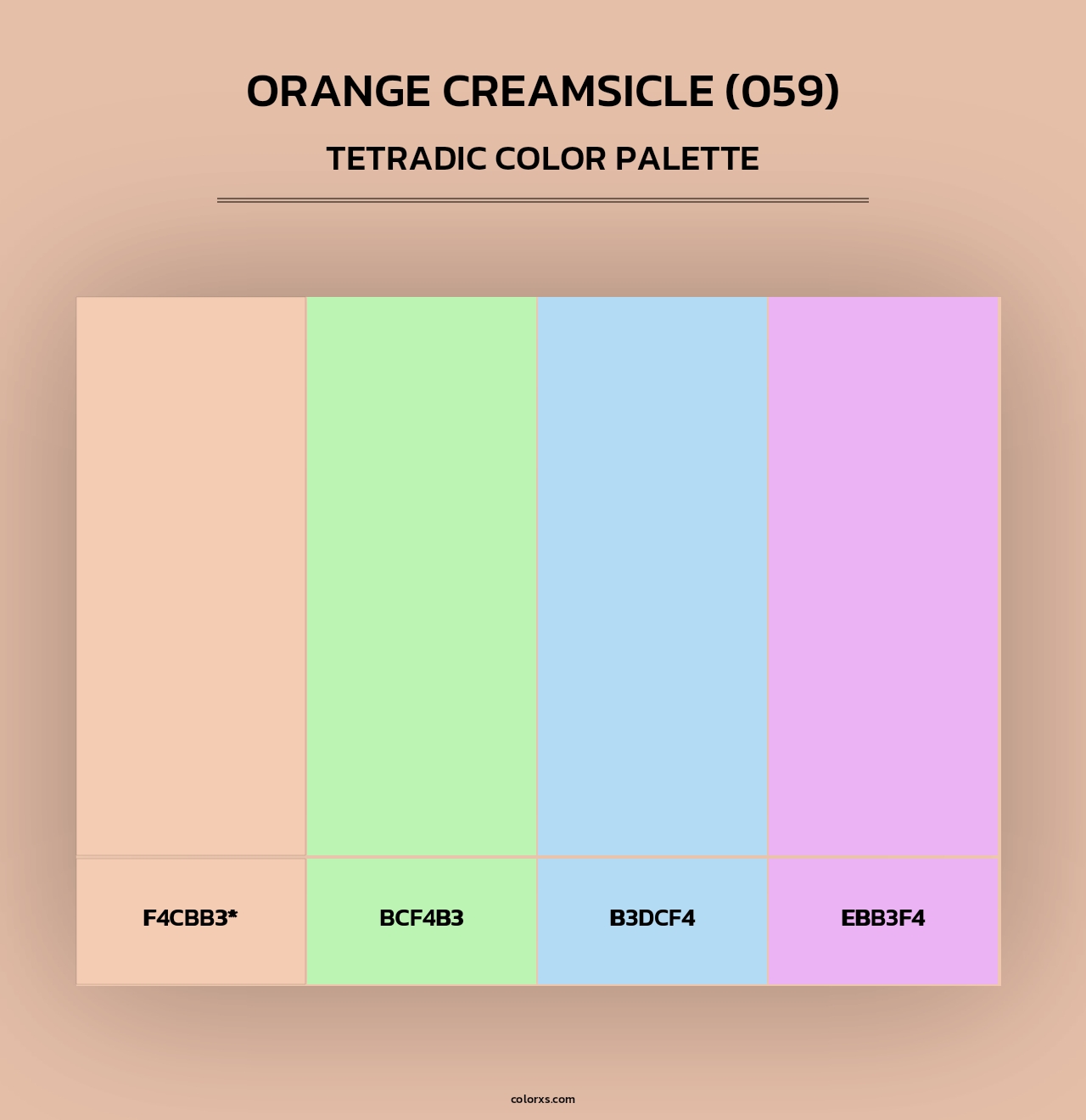 Orange Creamsicle (059) - Tetradic Color Palette