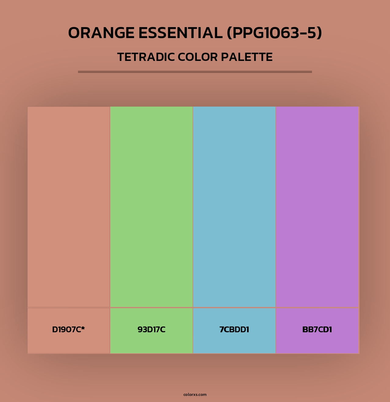 Orange Essential (PPG1063-5) - Tetradic Color Palette