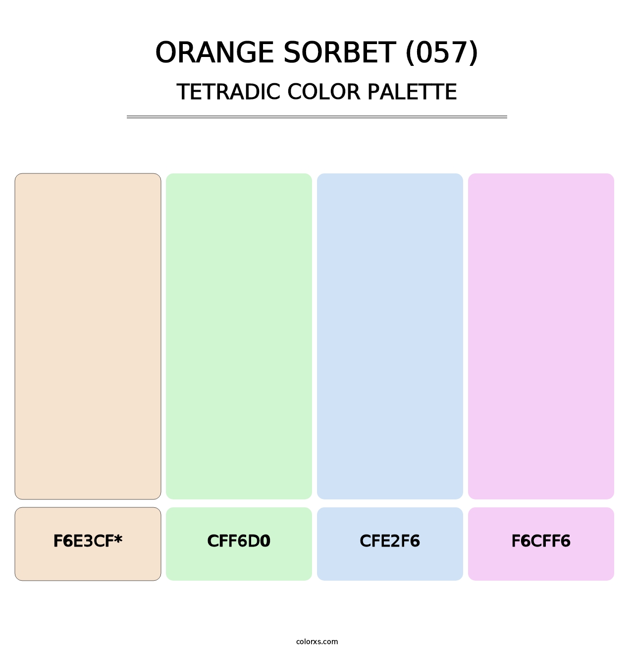 Orange Sorbet (057) - Tetradic Color Palette
