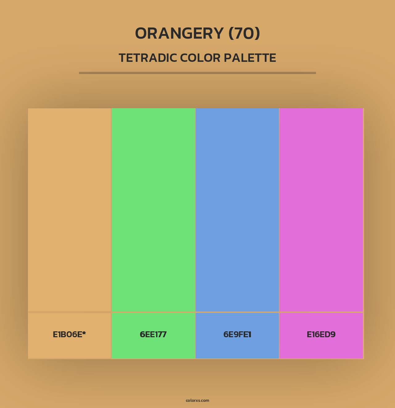 Orangery (70) - Tetradic Color Palette