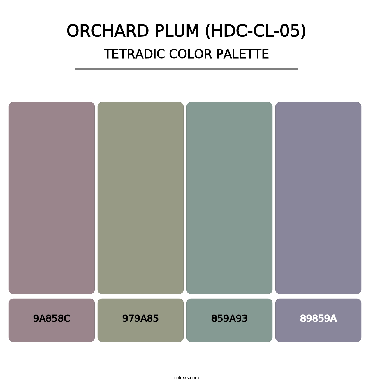 Orchard Plum (HDC-CL-05) - Tetradic Color Palette