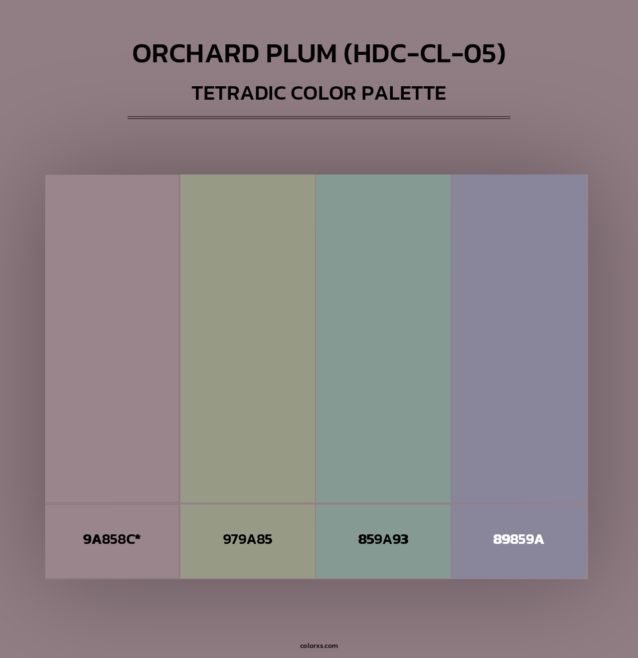 Orchard Plum (HDC-CL-05) - Tetradic Color Palette