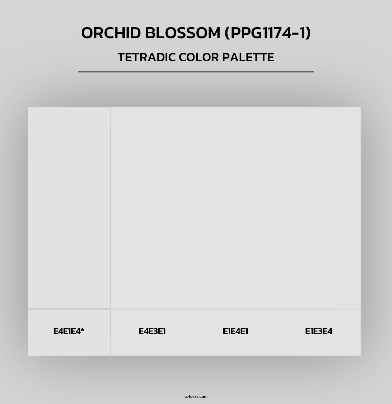 Orchid Blossom (PPG1174-1) - Tetradic Color Palette