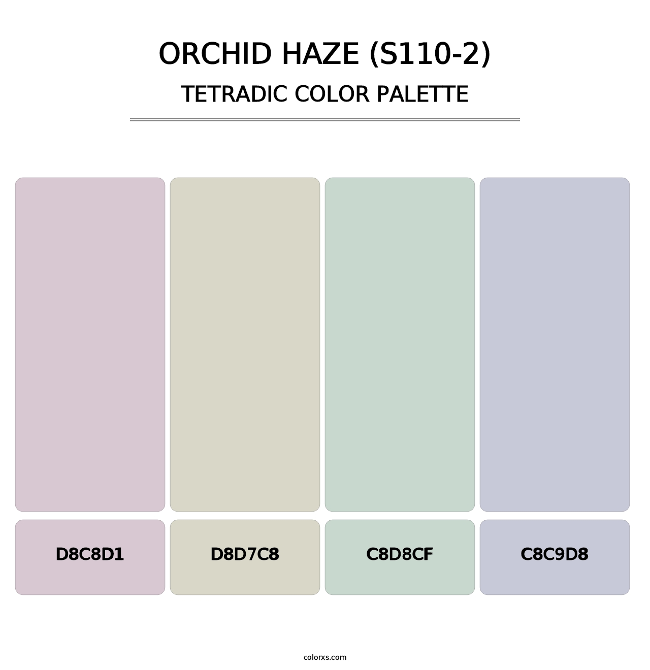 Orchid Haze (S110-2) - Tetradic Color Palette