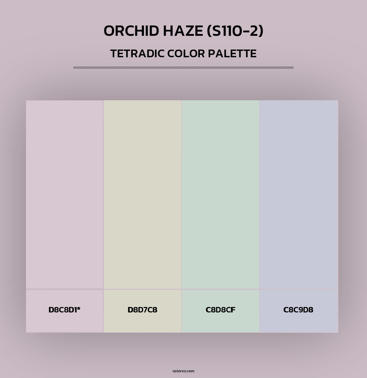 Orchid Haze (S110-2) - Tetradic Color Palette