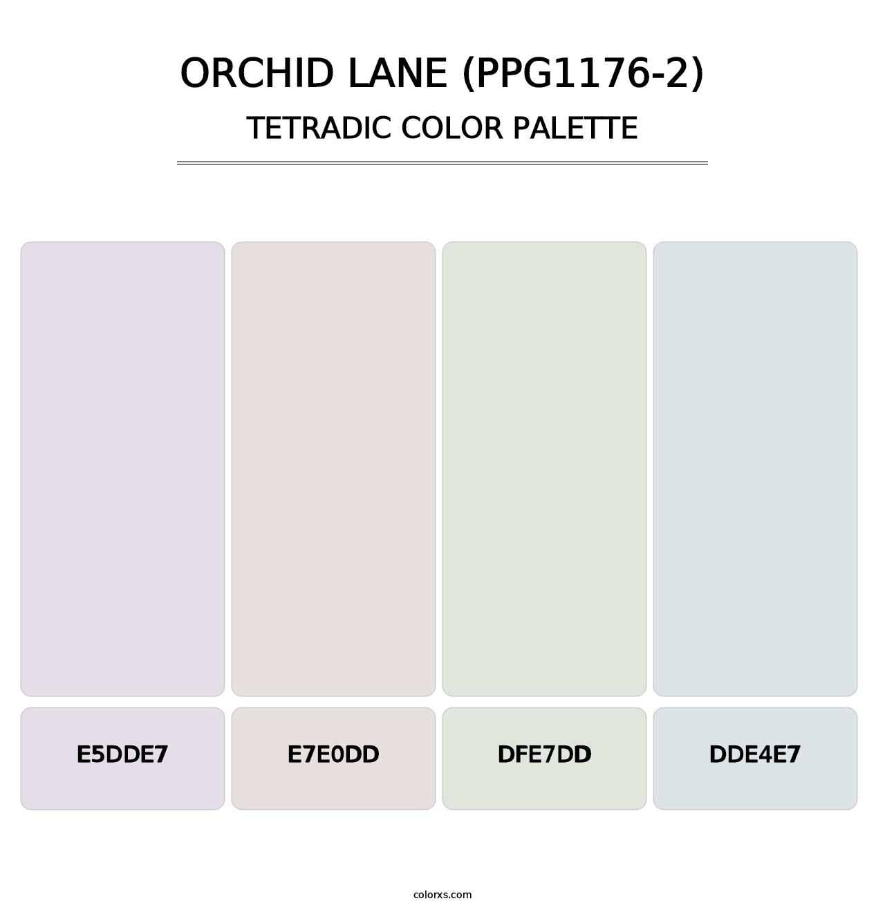 Orchid Lane (PPG1176-2) - Tetradic Color Palette