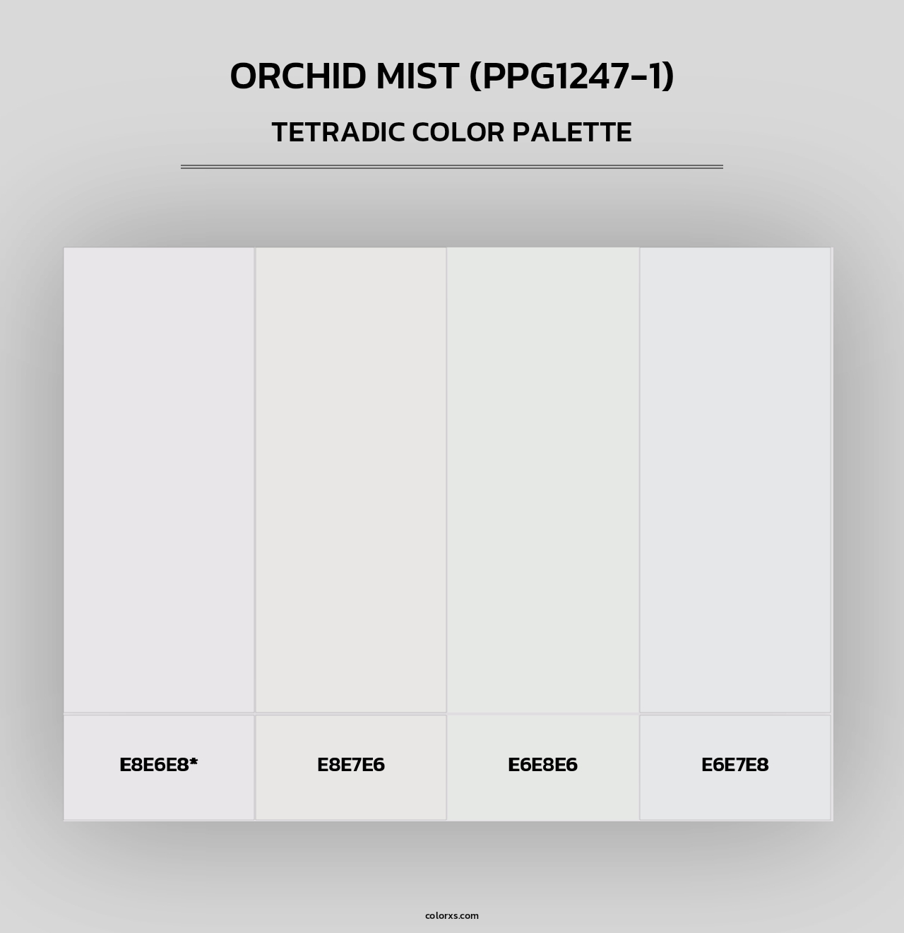 Orchid Mist (PPG1247-1) - Tetradic Color Palette