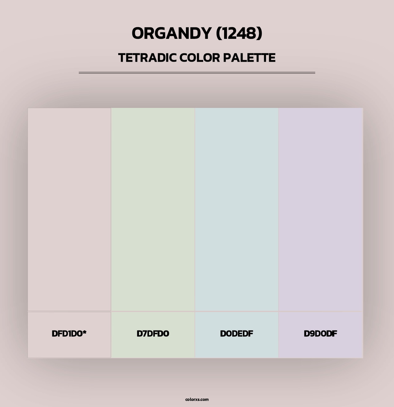 Organdy (1248) - Tetradic Color Palette
