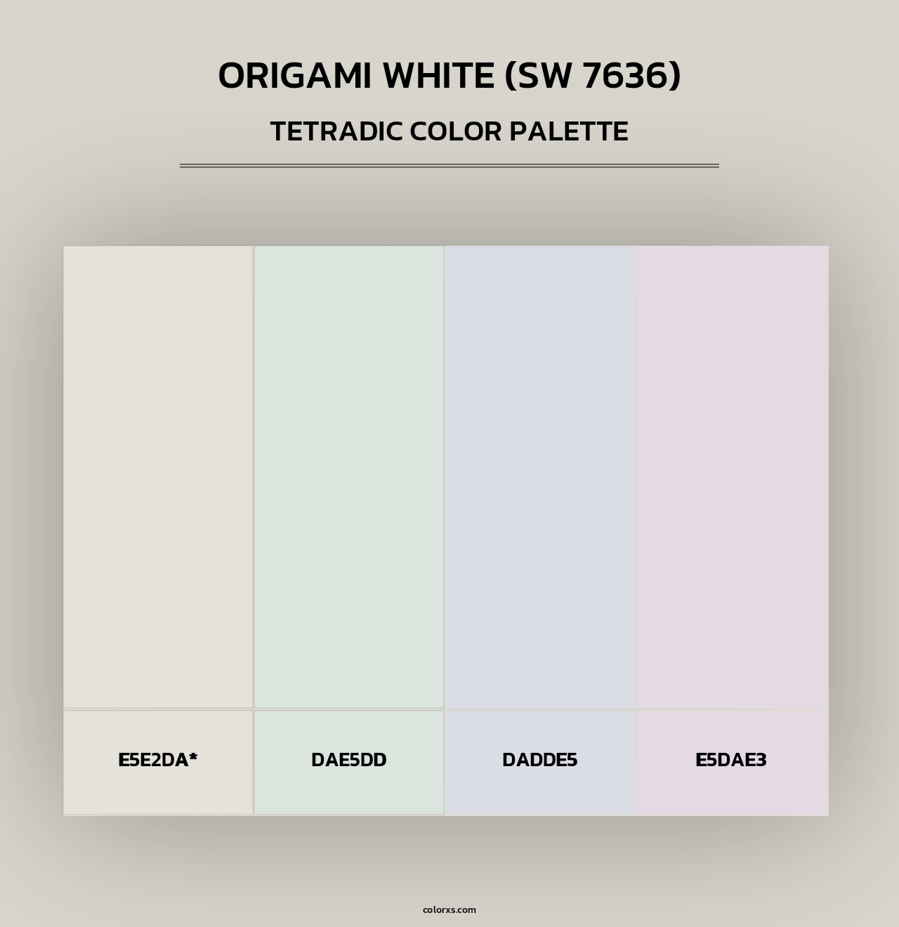 Origami White (SW 7636) - Tetradic Color Palette