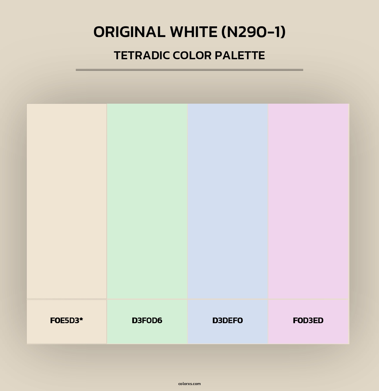 Original White (N290-1) - Tetradic Color Palette