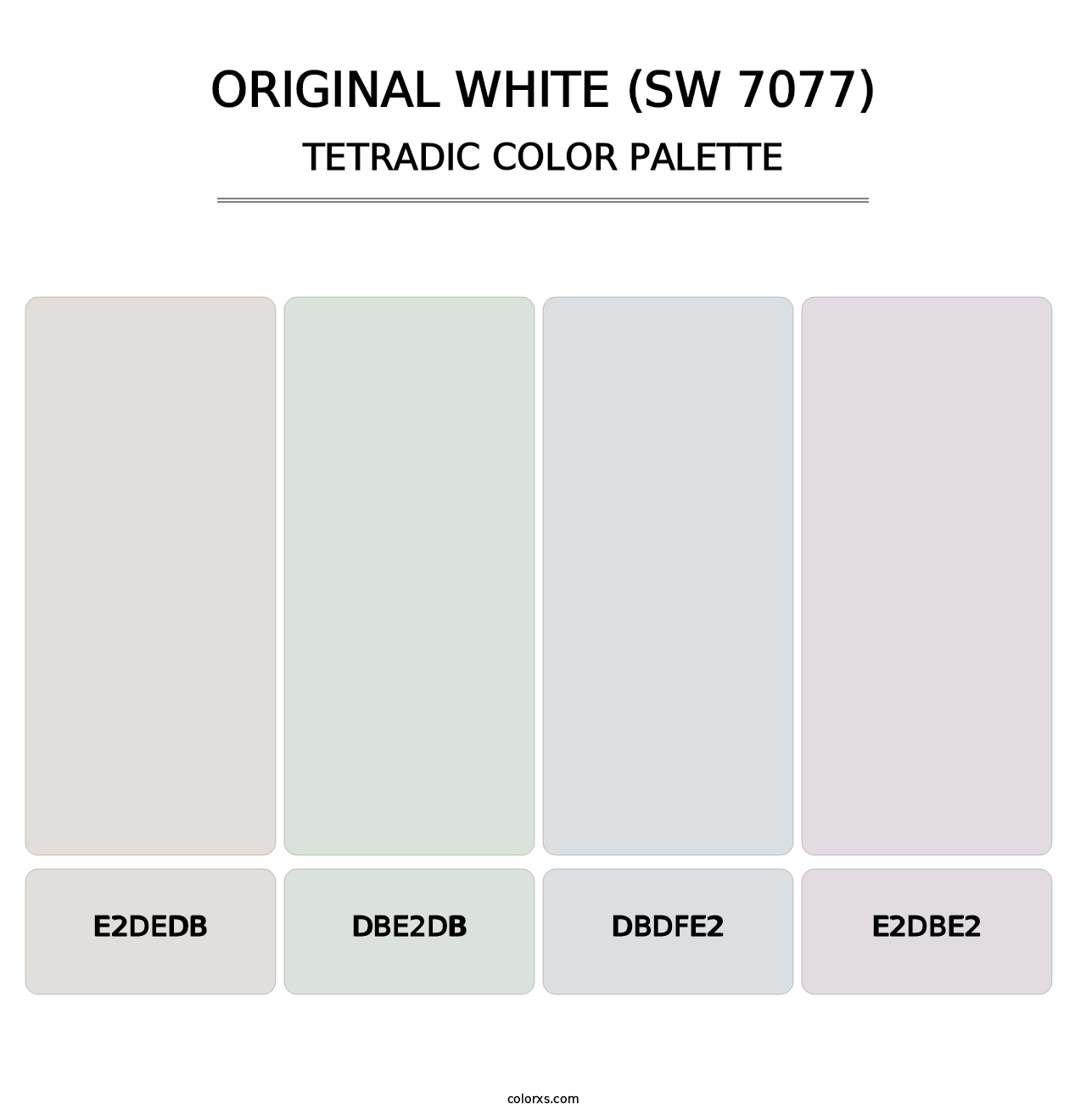 Original White (SW 7077) - Tetradic Color Palette