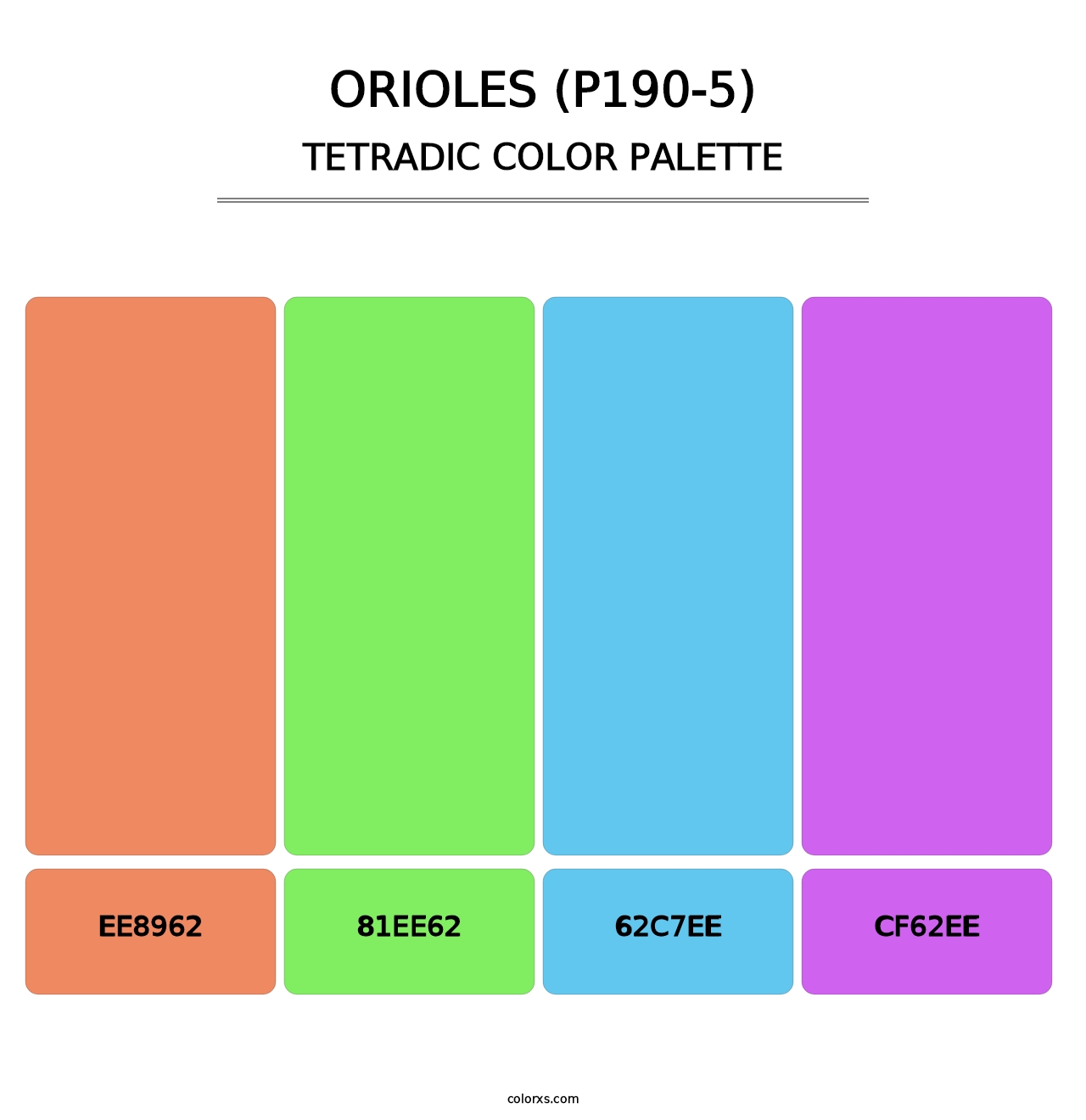 Orioles (P190-5) - Tetradic Color Palette