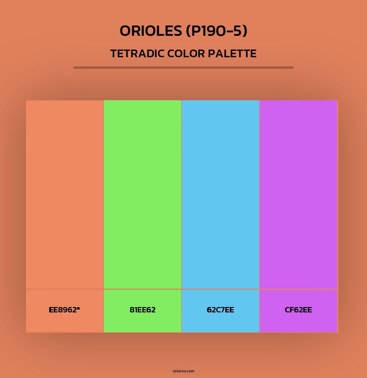 Orioles (P190-5) - Tetradic Color Palette