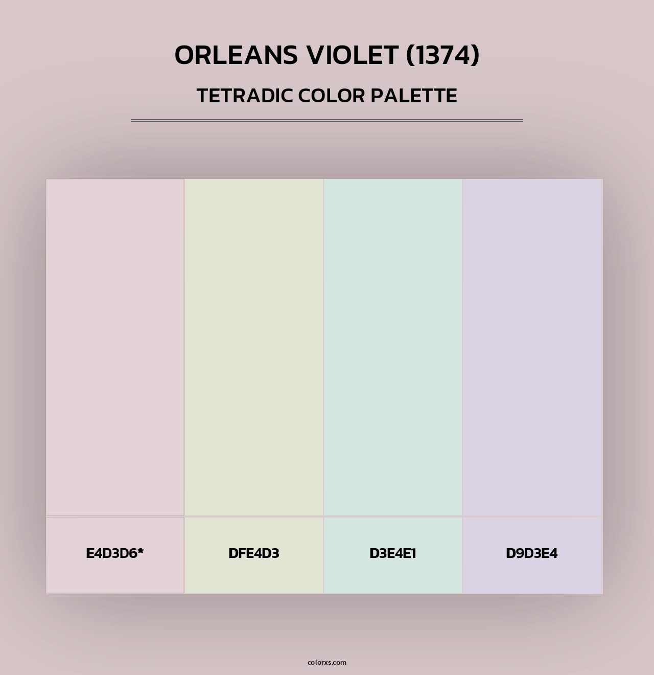 Orleans Violet (1374) - Tetradic Color Palette