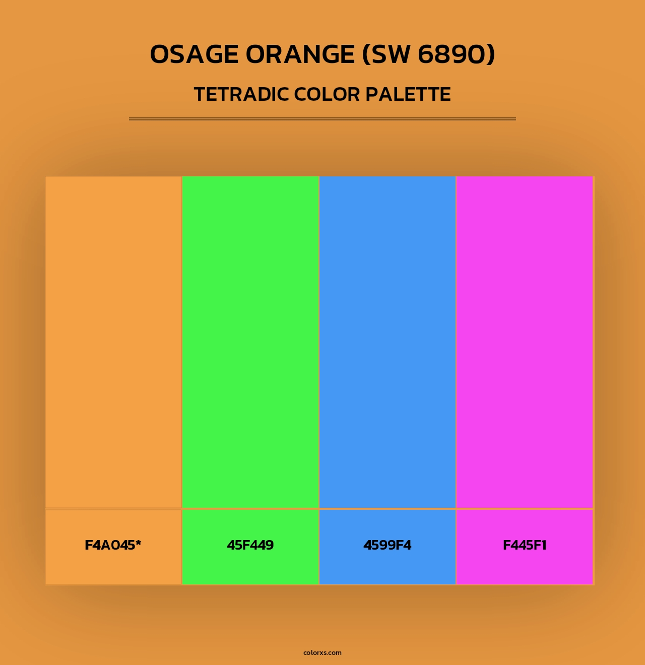Osage Orange (SW 6890) - Tetradic Color Palette