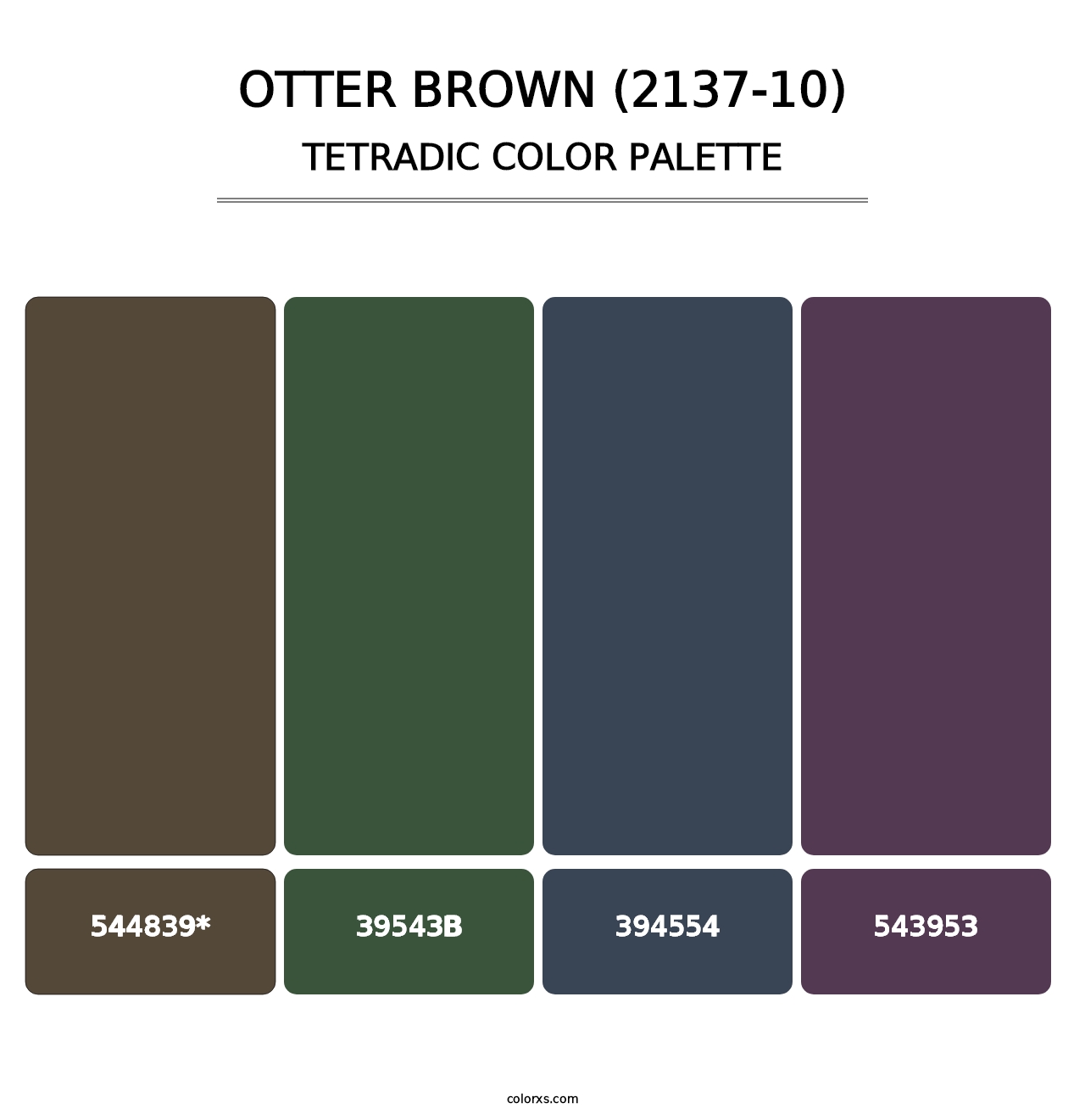 Otter Brown (2137-10) - Tetradic Color Palette