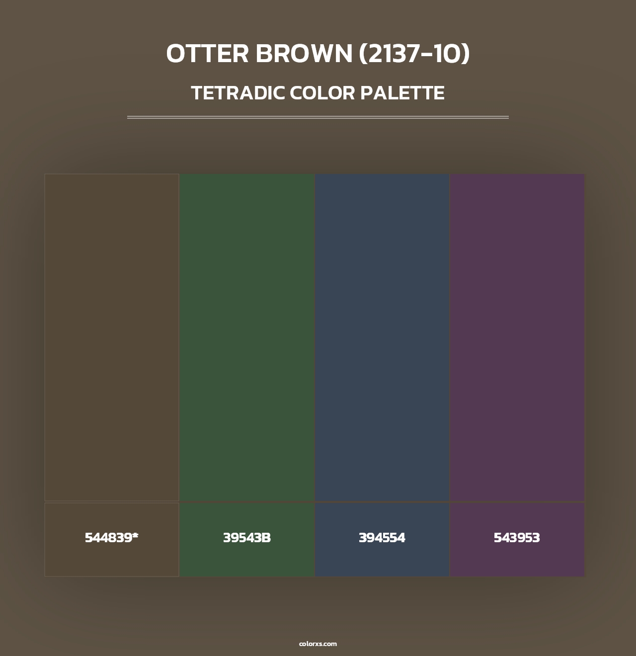 Otter Brown (2137-10) - Tetradic Color Palette