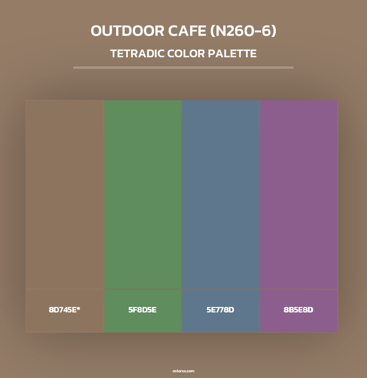 Outdoor Cafe (N260-6) - Tetradic Color Palette