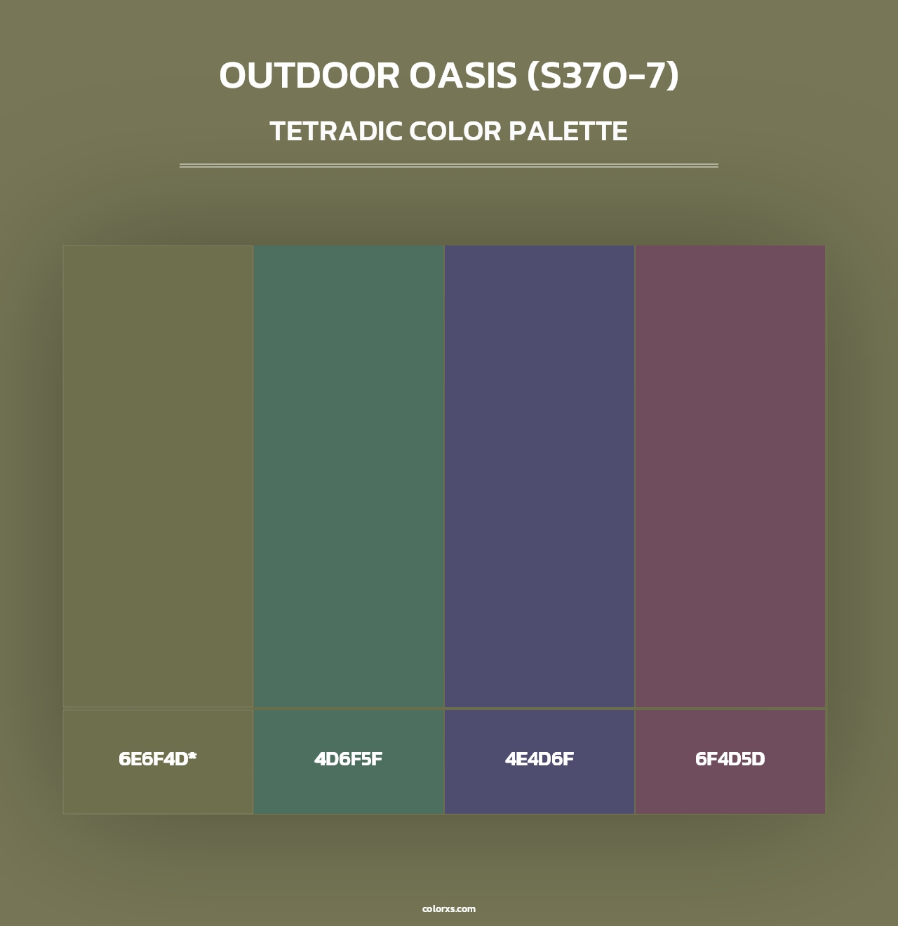 Outdoor Oasis (S370-7) - Tetradic Color Palette