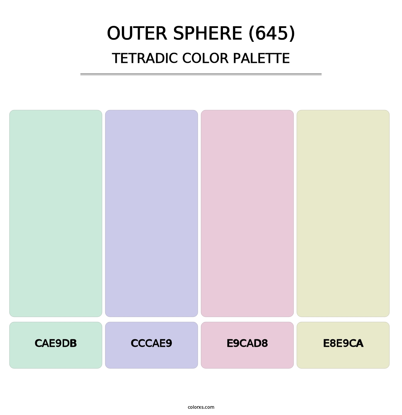 Outer Sphere (645) - Tetradic Color Palette