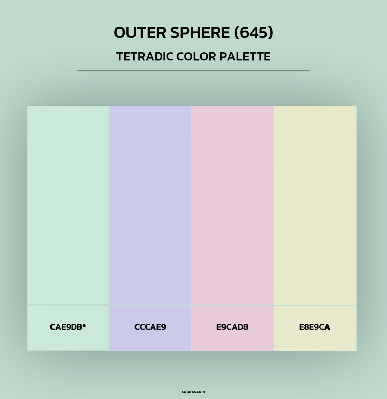 Outer Sphere (645) - Tetradic Color Palette