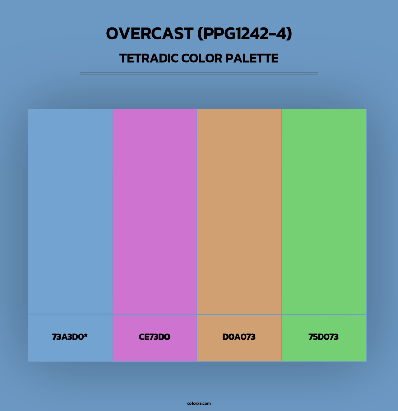 Overcast (PPG1242-4) - Tetradic Color Palette